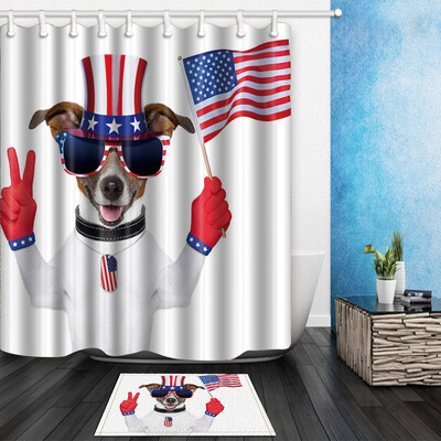 

71 X 71 Inch digital printing Anti Bacterial Waterproof Polyester Shower Curtain set