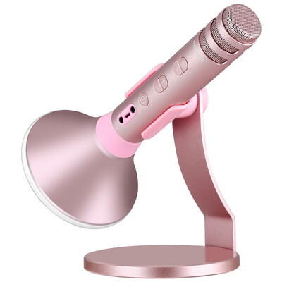 

MOMAX IM2 mobile phone microphone wireless Bluetooth speaker sing YY live microphone national karaoke microphone set rose gold