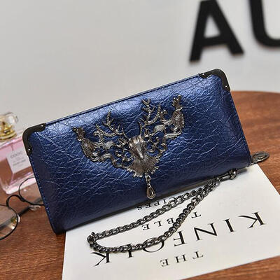 

DALFR PU Leather Wallet Womens Leather Purses Ladies Designer Clutches Bag Women Luxury Handbags Women Bags Designer