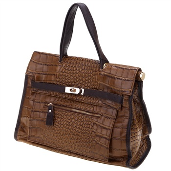 威斯特保罗w.s.tpolo巴黎梦系列压花牛皮欧美复古时尚女包92893a军绿