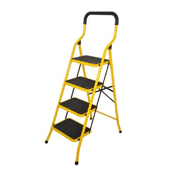宝优妮安迈家用折叠四步梯黄色dqty04