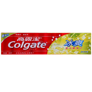 高露洁冰爽清香柠檬牙膏口味清香!
