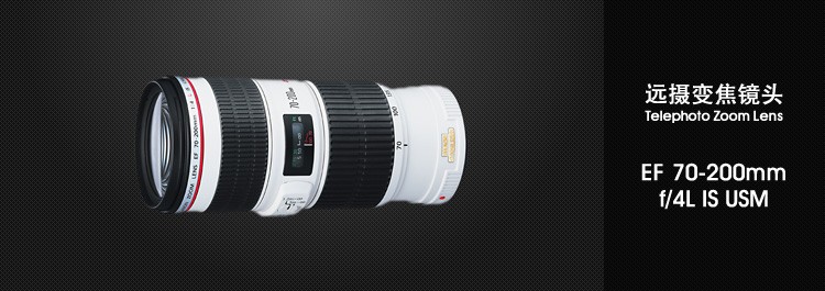 
                                        佳能（Canon）EF 70-200mm f/4L IS USM 单反镜头 远摄变焦镜头 70200小三元                
