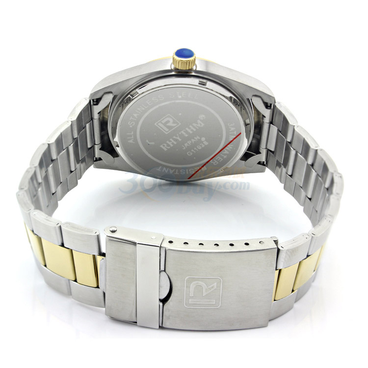 丽声rhythm 金色商务情侣系列男款手表 日历星期g1103s05