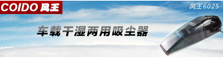 
                                                                                风王（COIDO）12V 干湿两用 车载吸尘器 6025  黑色                