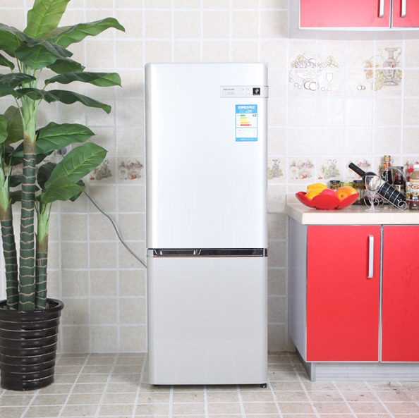 夏普(sharp) bcd-198pu-k 198升 双门冰箱(叶绿金)