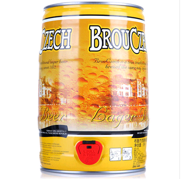 捷克brouczech布鲁杰克黄啤酒5l桶