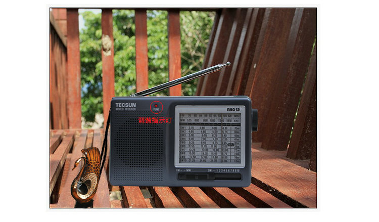 德生r9012(tecsun) 袖珍式高灵敏度12波段收音机(黑色)