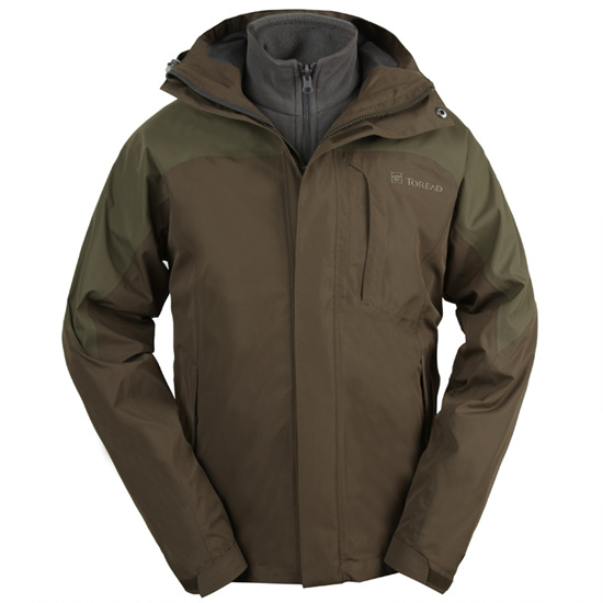 toread探路者2012秋冬taba91309户外男式套绒冲锋衣栗棕l码