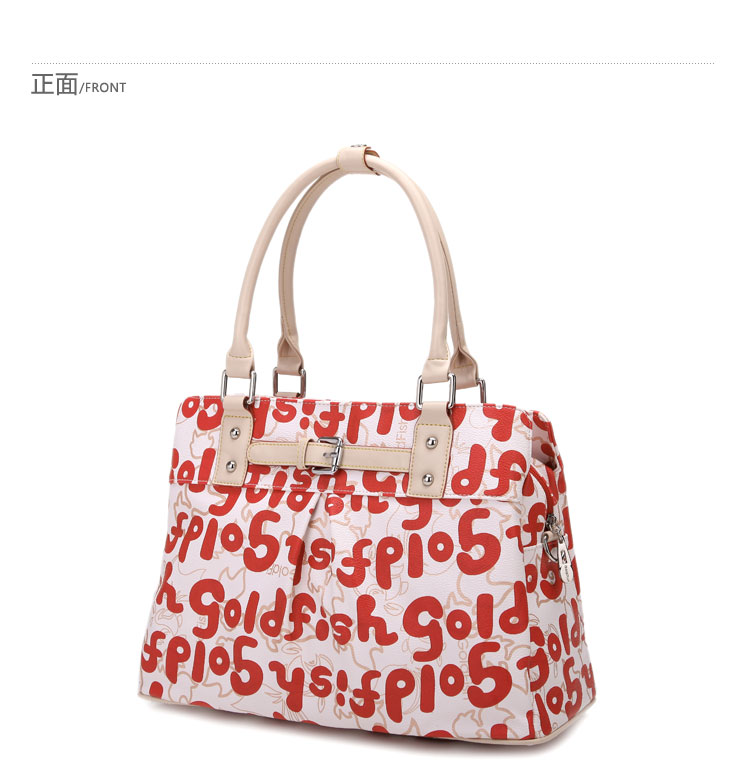 金鱼goldfish甜色红妆系列单肩斜挎包女包1208036901红白.浅肉
