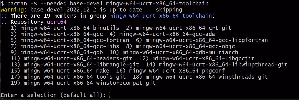 Installing MinGW-64