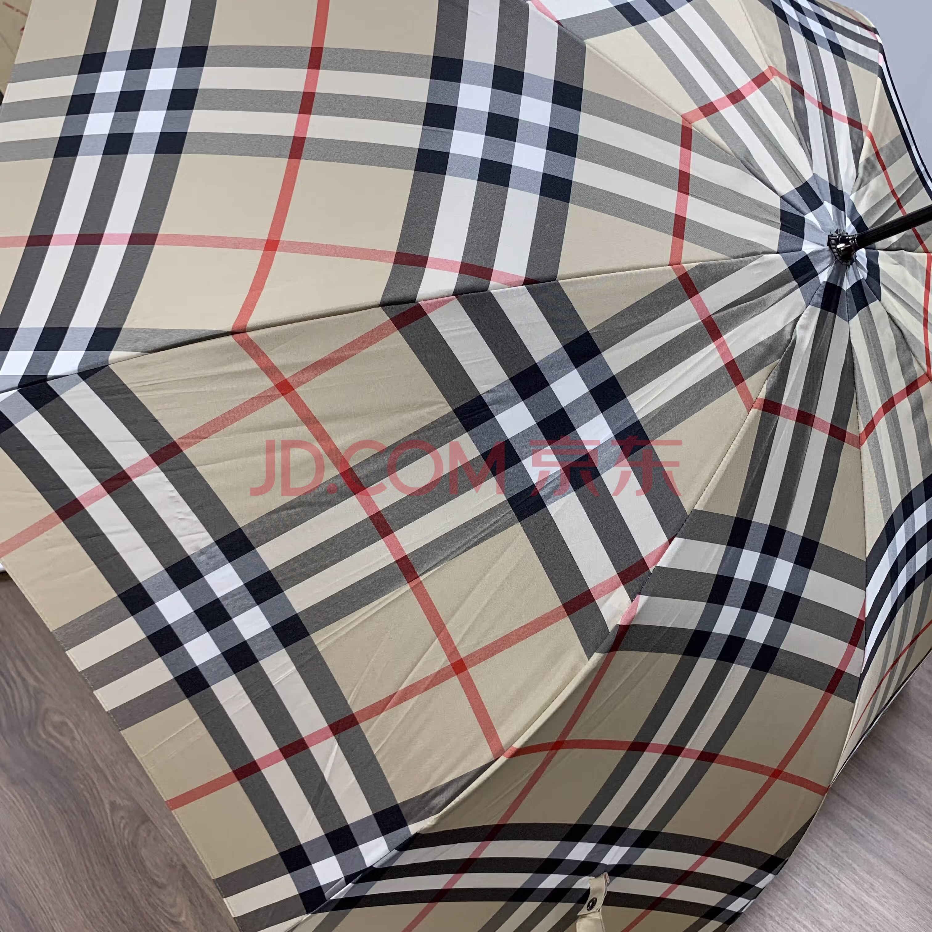 标的21burberry经典棕色格纹雨伞长柄1把