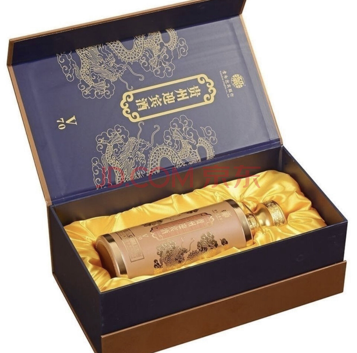 【酒水食品】市价3840元1箱贵州迎宾酒v70 53度酱香型白酒(6瓶/箱)