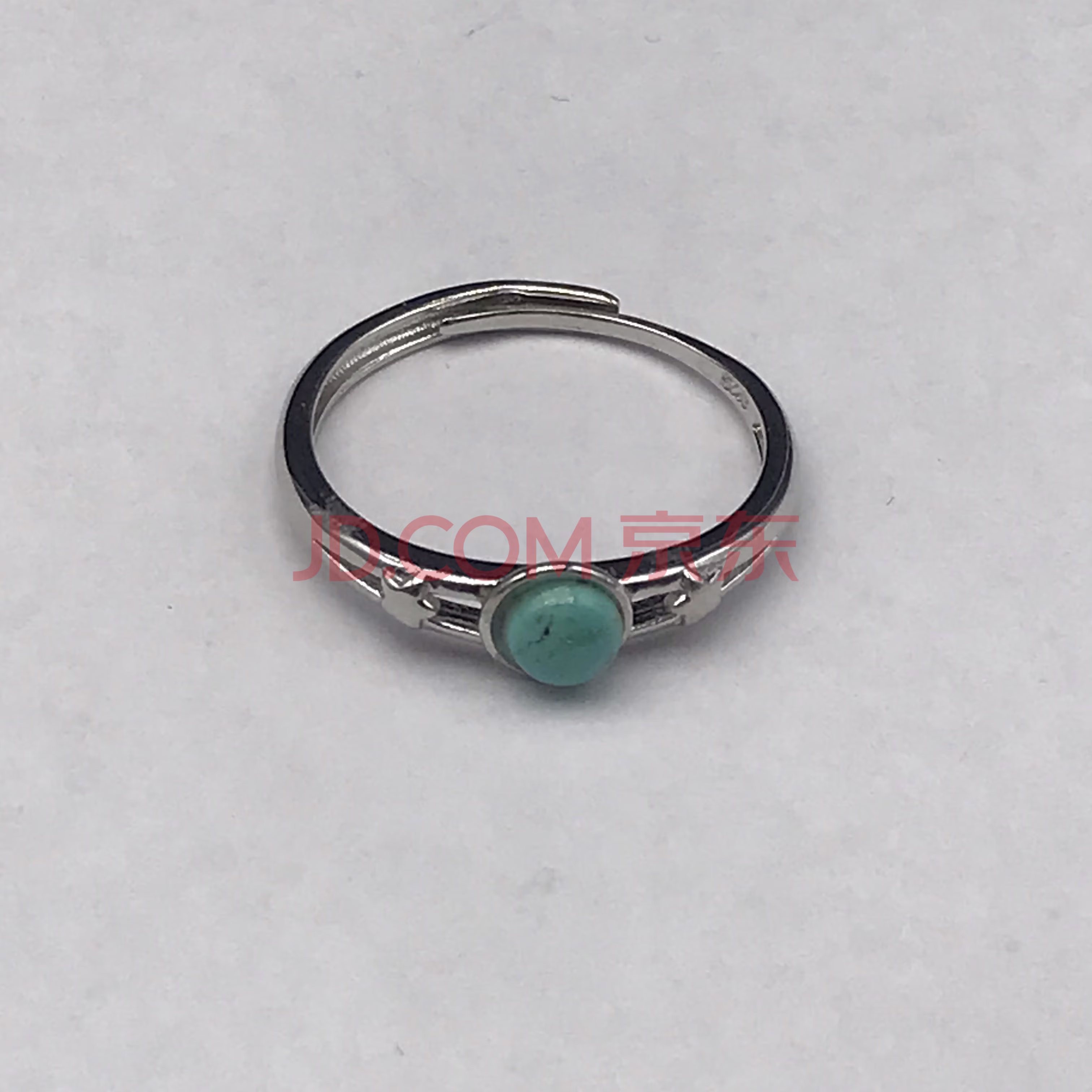 湖北竹山原产地精品高瓷蓝正品原矿绿松石活扣戒指珠宝首饰礼物带证书