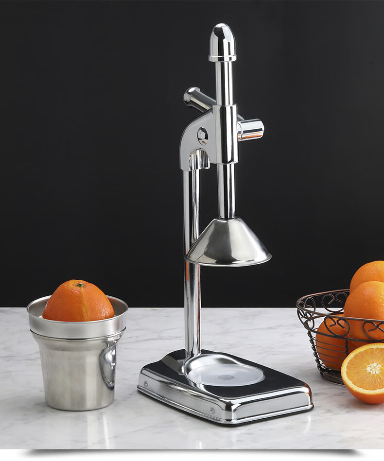 橙汁压榨器橙汁鲜榨机手动榨汁机不锈钢压盘挤压器商用水果橙汁压榨器