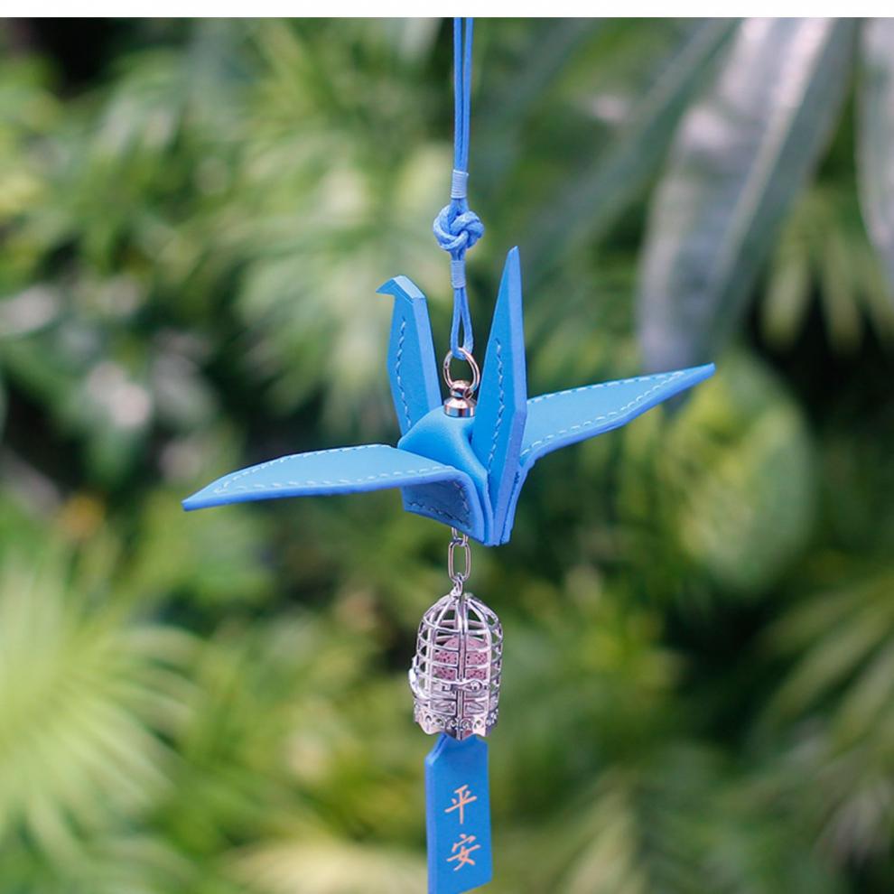 创意千纸鹤汽车挂件车内吊饰品车载香薰保平安后视镜男女神款 抖音网