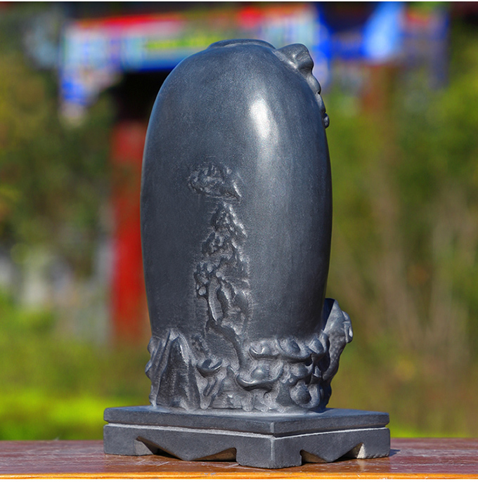 卡汐沐泰山石敢当摆件石雕石头青石家居装饰玄关开业乔迁靠山石原石