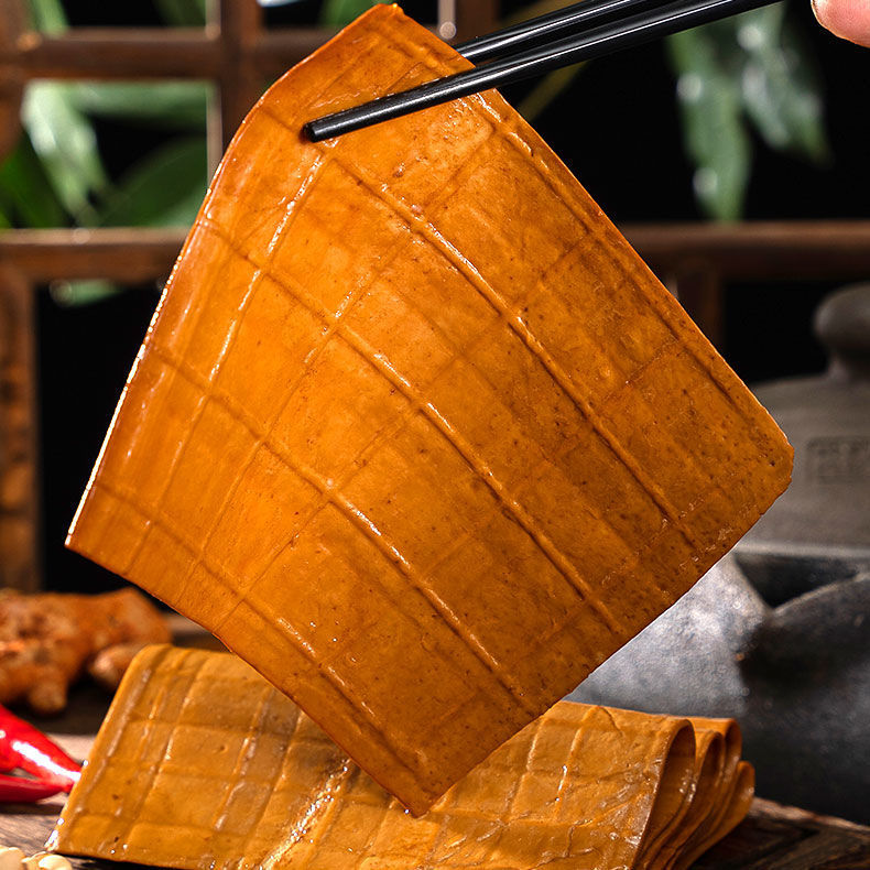 四川特产五香牛皮豆干烧烤火锅卤豆腐皮千张薄片凉拌菜串串 牛皮豆干