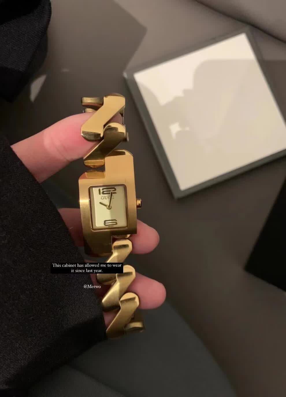 卡西欧(casio)小众方块独特设计简约手表腕表女 g家小银表【黑底色】