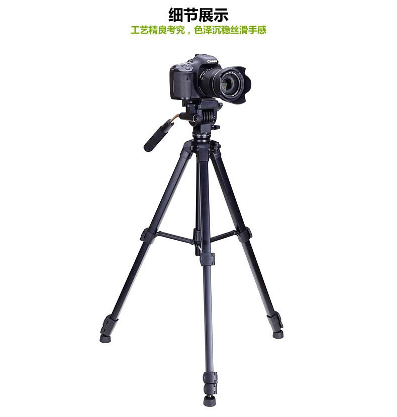 钓鱼灯三脚架云腾691摄像机三角架阻尼云台摄影拍照相机便携微单反三