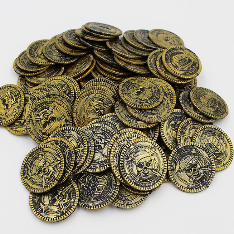 游戏币活动抽奖道具面值额硬币仿真海盗金币抓假游戏代筹码宝藏财宝
