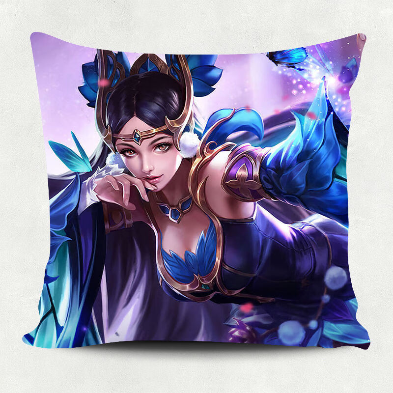 毅王者荣耀抱枕周边全英雄睡觉抱枕床头靠枕鲁班诸葛亮貂蝉双面定制
