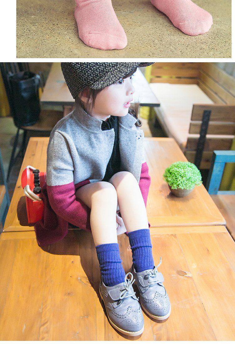好品质女士长袜美腿袜儿童长筒棉袜子宝宝女童秋冬韩国小童长袜子纯色