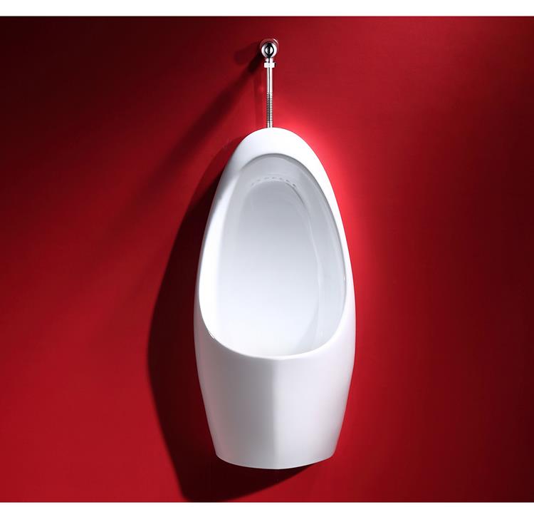 和成小便斗 hcg和成卫浴黑色小便斗酒吧餐厅挂墙式自动感应冲水小便池