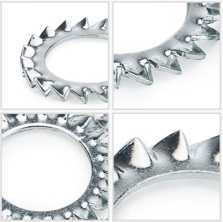 铁外锯齿锁紧垫圈垫片 内锯齿止退垫片止动垫圈防松垫片金属垫片 pws