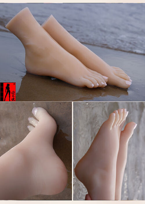 30码数女孩脚丫真人女脚模型仿真足模脚模网店拍照丝袜美女脚一只右脚