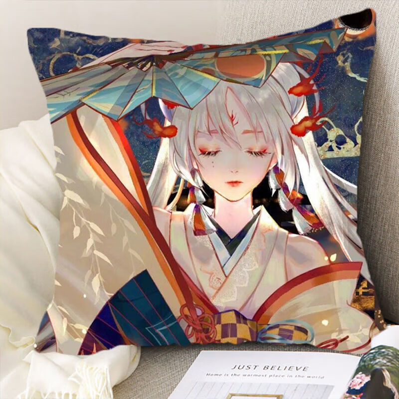 阴阳师周边抱枕玉藻前男女生日礼物靠垫不知火萤草妖刀姬大天狗靠腰垫