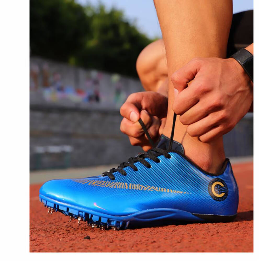 华幻立定三级跳远钉鞋 钉鞋田径短跑男中考体测三级跳远跳高比赛训练