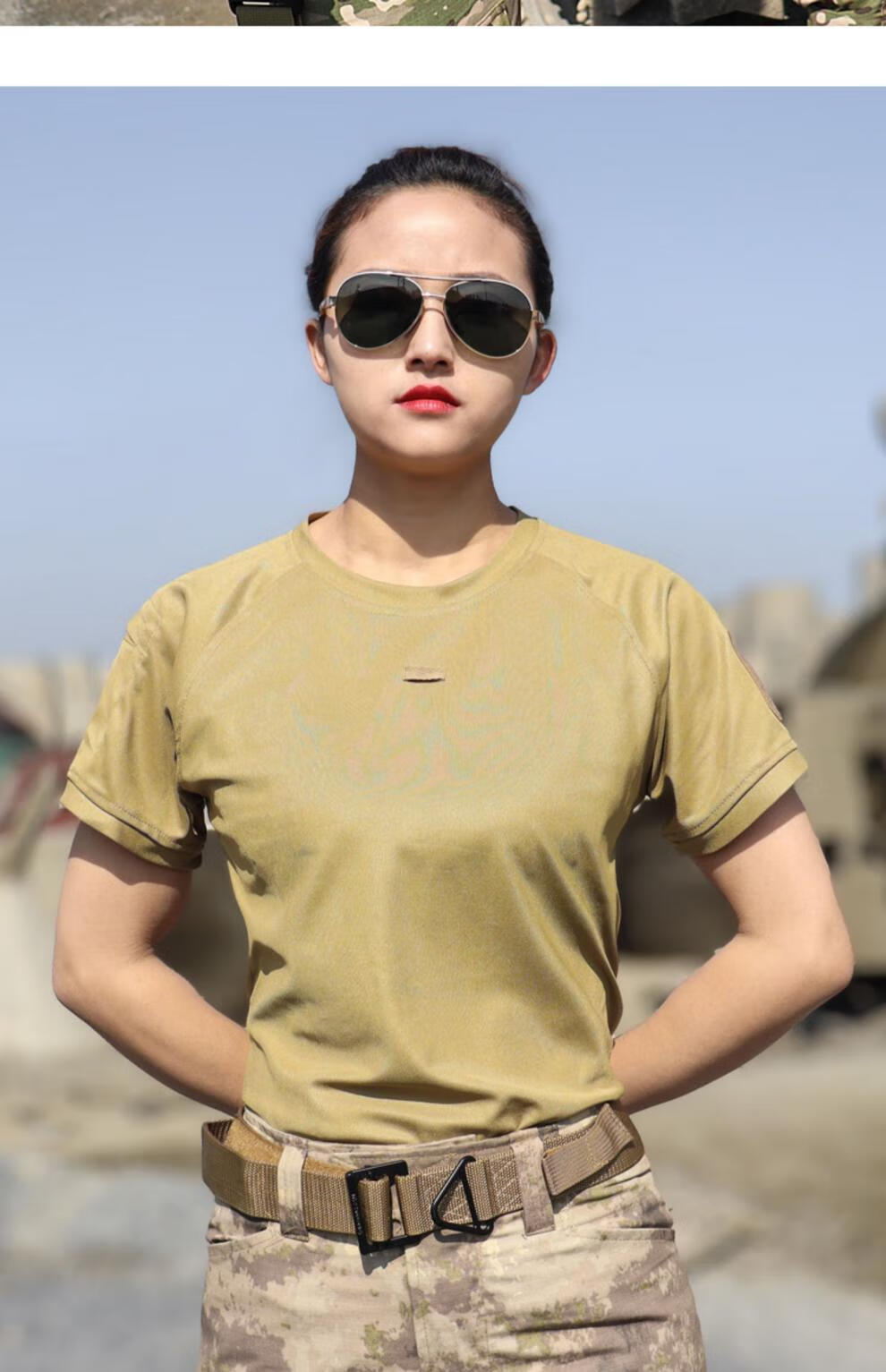 军迷t恤执政官男夏季户外战术t恤纯棉吸湿透气速干短袖圆领衫作训7