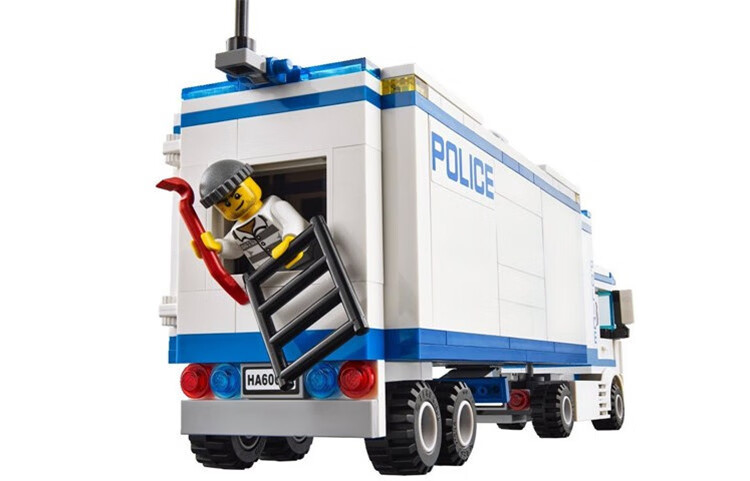 猛仕将难度3城市积木系列city警察总局系列囚犯运输车拼装玩具6岁12岁