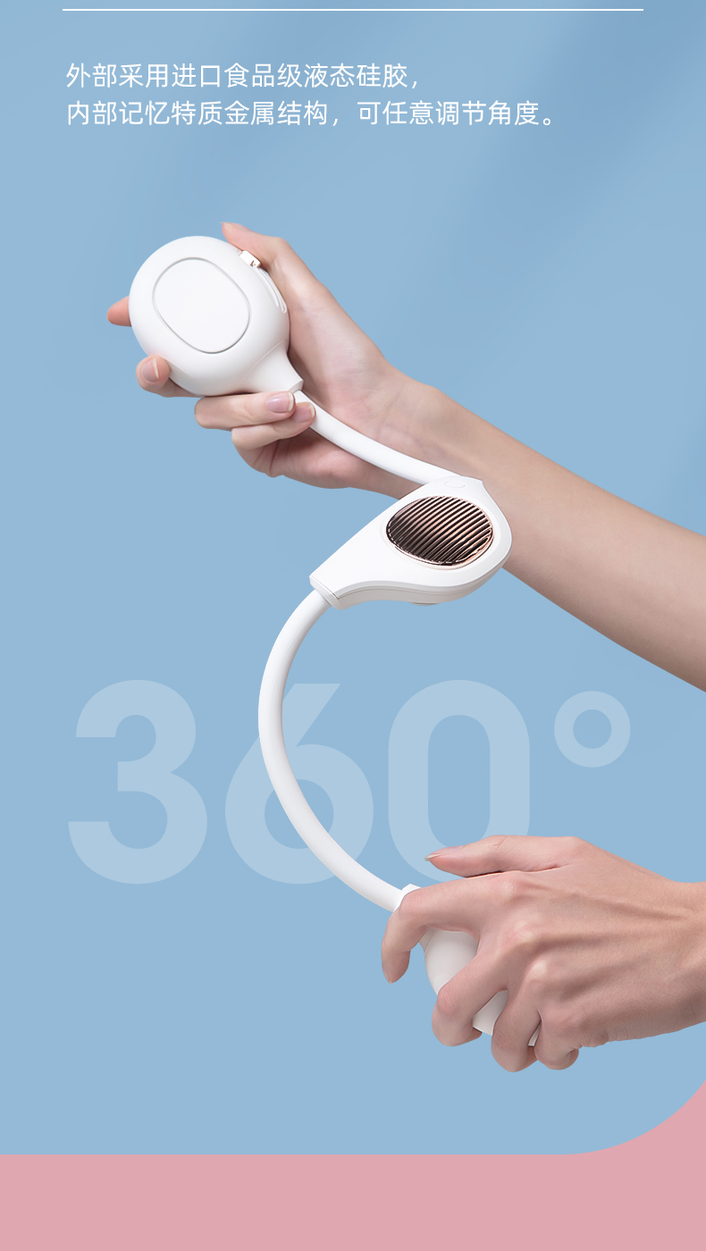 头戴式风扇挂脖风扇懒人随身便携式usb可充电迷你小型无叶大风力夏季