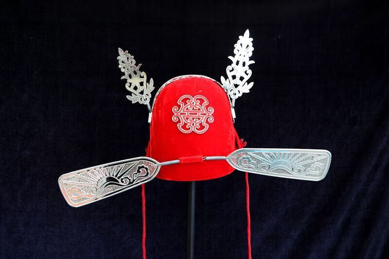 香溪里 新郎官帽子 成人京剧戏剧状元帽定做状元服装博饼状元帽子 黑