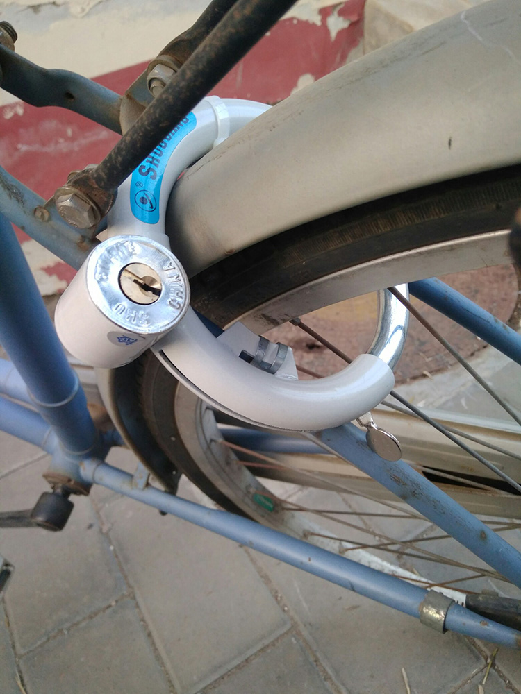 定做 自行车车锁固定锁盗锁老式圆圈锁单车钢管锁马蹄锁蟹钳锁弹簧锁