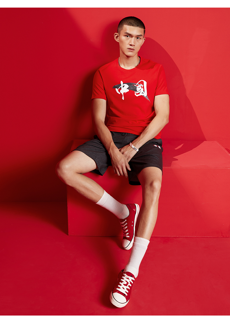 安踏短袖t恤男2020夏季新款中国运动打底针织衫国潮t恤套头短袖t恤