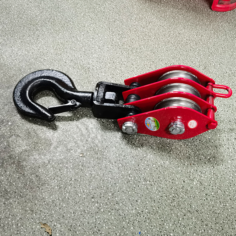 国标双轮起重滑车滑轮组三轮吊滑轮省滑轮两轮多轮吊环滑车钩 1吨双轮