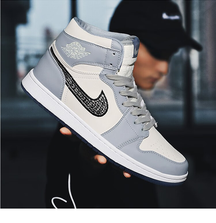【官方自营旗舰店】官网空军一号冬季倒钩影子灰小高帮女鞋子 aj鸳鸯