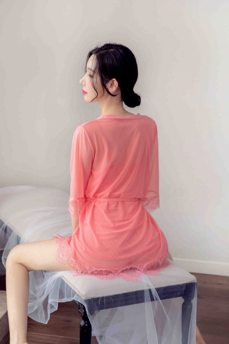 慕一慕丝轻奢情趣内衣女透视诱惑吊带性感蕾丝睡衣睡裙大码套装白色