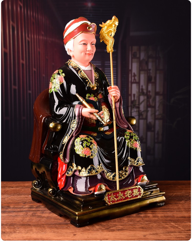 黑老太太神像保家仙黑妈妈佛像家用供奉客厅中式树脂工艺摆件黑奶奶