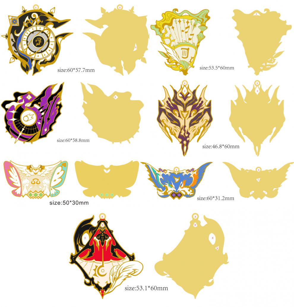 最终幻想14周边现货终幻想14同人周边ff14职业金属吊坠挂件徽章仿珐琅