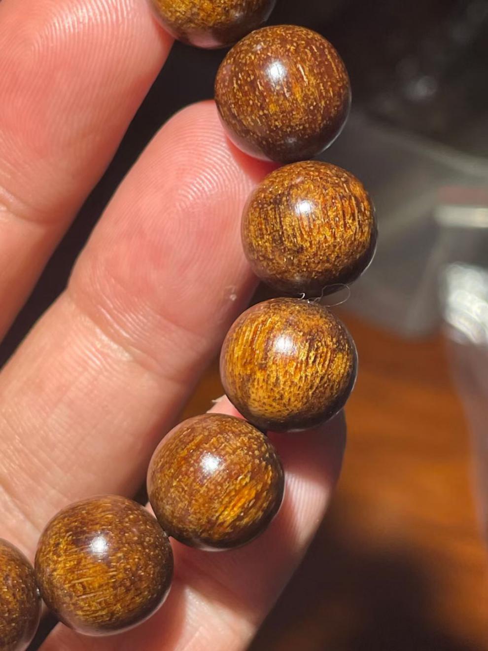 贡木手串巴布亚贡木红月星空12规格手串手链念珠一图一物星空明显荧光