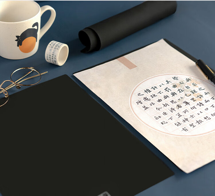 senmu硬笔书法专用垫板一起练字黑色绿色蓝色垫考试垫子防滑软硅胶垫
