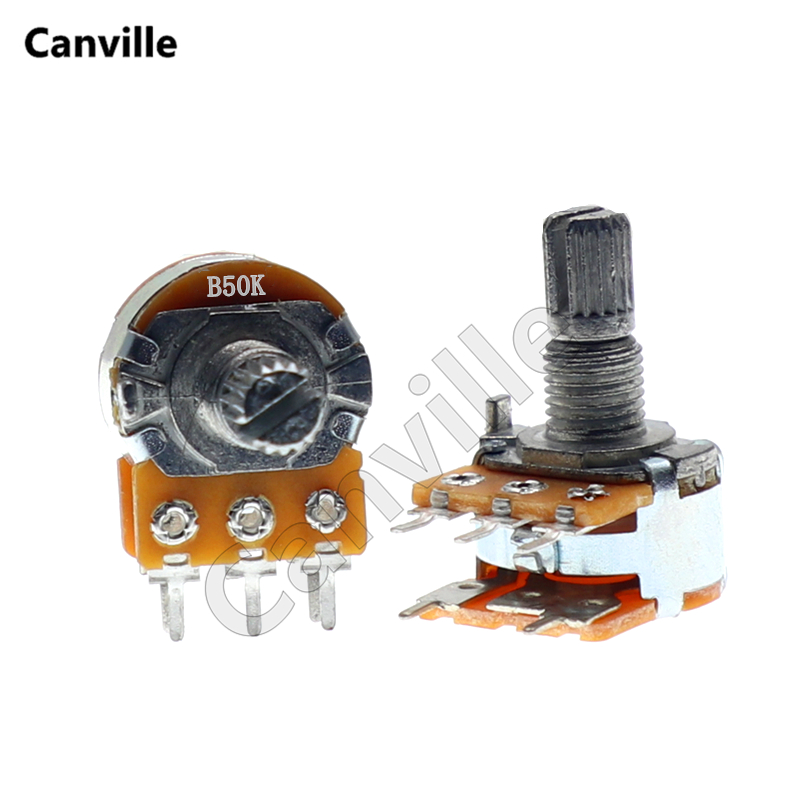 电位器带开关 wh148 五脚b1k/2/5/10k/50k/500k/r1m音箱 wh148 b100r