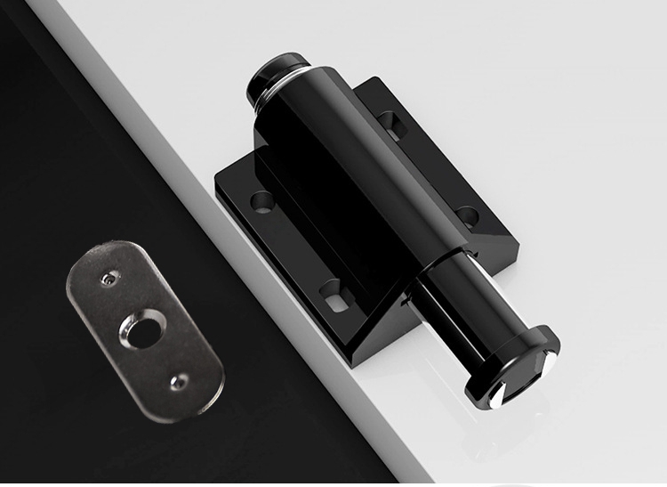 柜门反弹器按压式磁吸免拉手衣柜橱柜暗门隐形门按弹器自弹 黑色