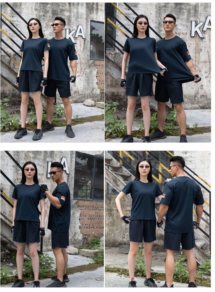 凯壮全新升级空军训练服夏季飞行员上衣短袖t作训服速干透气军训短裤