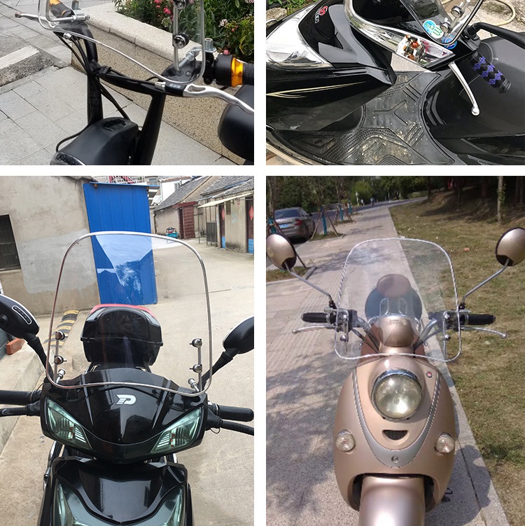 透明于雅迪电动车挡风板防风 透明台铃雅迪适用爱玛电动车挡风玻璃