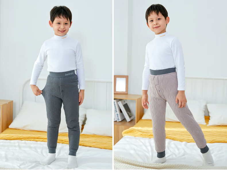 儿童棉裤男童女童加绒加厚保暖打底裤冬季小学生校服神器夹棉羊毛裤5